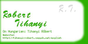 robert tihanyi business card
